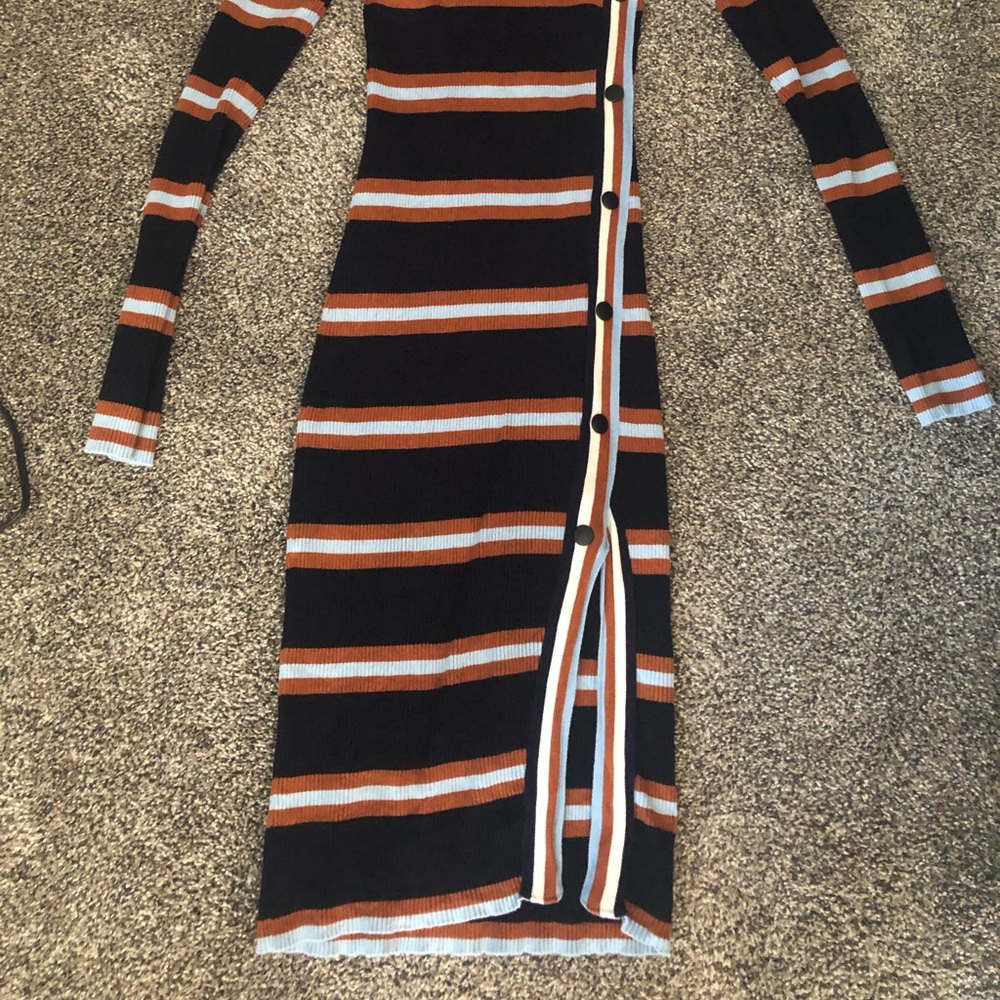 Striped midi dress